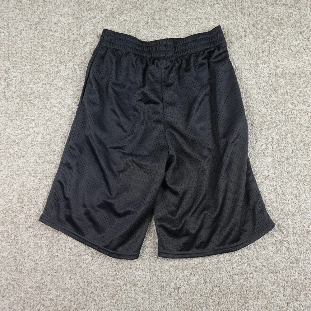 Athletic Works Kids Black Mesh Basketball Shorts Size L 10-12 Elastic Waist